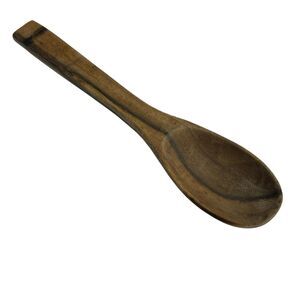 VTG Wooden Serving Spoon Hand Carved Solid Wood 10.25" w/ Some Small Flaws